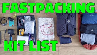 My Overnight Fastpacking Kit List [upl. by Llenahc]