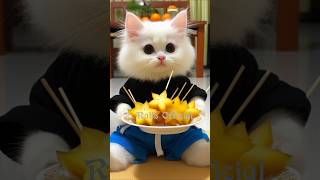 SATE BELIMBING 🍡🍢 shortcatsvideos komedikucing cat kucingbikinngakak labubu sakura catlovers [upl. by Ailaroc612]