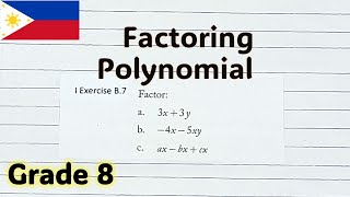 Math Grade 8 Factoring Polynomial [upl. by Surdna]