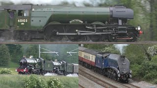 The Very Best of UK Steam Trains on the Mainline in 2023 Part 1  January to June [upl. by Vergil]