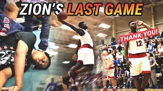 ZION GOES CRAZY IN LAST HIGH SCHOOL GAME EVER FULL HIGHLIGHTS [upl. by Yatnoed]