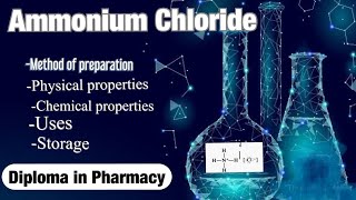 Ammonium Chloride method of preparation Physical chemical properties uses and uses full video [upl. by Phionna]