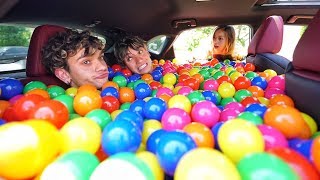 BALL PIT PRANK IN MY GIRLFRIENDS CAR [upl. by Yreffej]