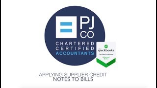 Applying supplier credit notes to bills in QuickBooks Online [upl. by Jann632]