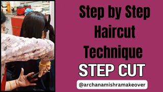 Step Cut with Feather Cut  Hair Cut  Blow Dry Setting  archanamishramakeover [upl. by Sadiras]