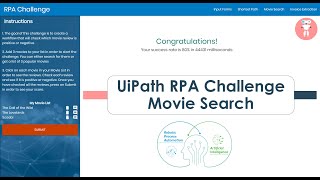 UiPath RPA Challenge  3  Movie Search  Add Cognitive Skills to your Bot with Rest API  RPA  AI [upl. by Drugi]