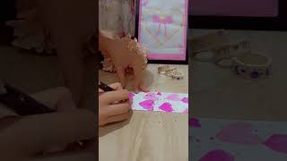 DIY heart bookmark 🔖✨🎀💓 music heart diy bookmark timropratiksha aesthetic ytshorts cute [upl. by Ialda]