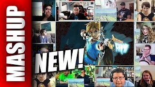 New THE LEGEND OF ZELDA BREATH OF THE WILD Nintendo Switch Trailer Reactions Mashup [upl. by Acinnad]