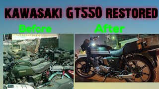 kawasaki GT550 Restored in pakistan [upl. by Llatsyrk]