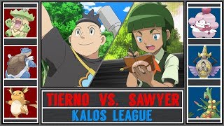 Sawyer vs Tierno Pokémon SunMoon  Kalos LeagueRound of last 16 [upl. by Aneeled]