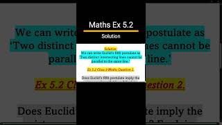 Introduction to Euclids Geometry Class 9 Ex 52  Class 9 Maths Chapter 5 NCERT Solutions shorts [upl. by Giess]