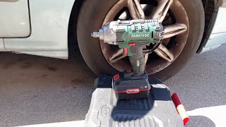 Test quasi fallito Avvitatore a impulsi Parkside 400 Nm impact driver Smontagomme auto [upl. by Eran]