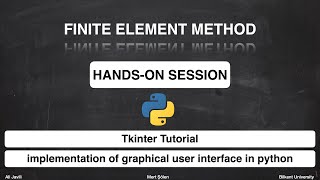 Implementation of Graphical User Interface in Python  Tkinter Tutorial [upl. by Eddi]