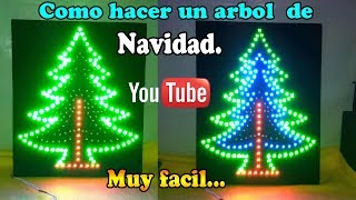 Como hacer un arbol de navidad con diodos leds  Muy facil [upl. by Acenom]