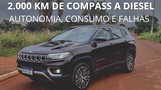 Falhas do Jeep Compass 2022 a diesel em uma viagem de 2000 km E méritos [upl. by Rabbaj]