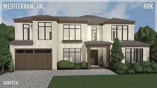 68k Mediterranean House  Bloxburg Speedbuild  Grxceea [upl. by Lamson517]