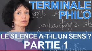 Le silence atil un sens   partie 1  Philosophie  Les Bons Profs [upl. by Barnett]