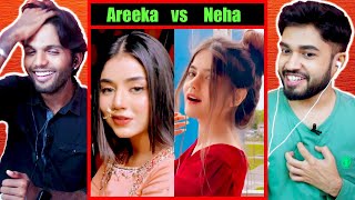 Areeka Haq vs Neha Jethwani  TikTok Comparison [upl. by Atoiyanap]