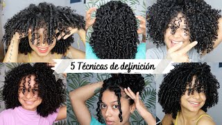 5 Técnicas DEFINICIÓN de RIZOS FÁCILES y RÁPIDAS QUE AMARÁS  Cabello Rizado  Crespo 🌴 [upl. by Aerdno]