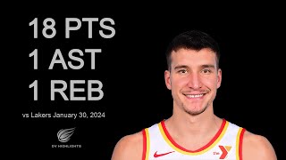 Bogdan Bogdanovic 18 pts 1 ast 1 reb vs Lakers  January 30 2024 [upl. by Hewett]