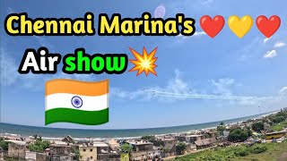 ❤️chennai💛marina❤️airshow 2024 🇮🇳 [upl. by Ecam]