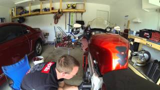 How to change a motorbike clutch master cylinder in 20 seconds time lapse [upl. by Hutchins]