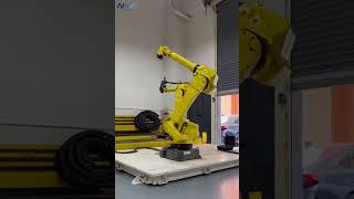 Case demonstration of Fanuc robot in action [upl. by Ezar598]