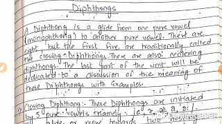 Diphthongs English literature Class BA Sem 1 [upl. by Anairo789]