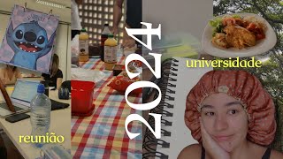 Volta às aulas 2024 📚  universidade study vlog treino [upl. by Erastatus]