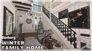 BLOXBURG Winter Family Home Speedbuild interior  full tour Roblox House Build [upl. by Yvan473]