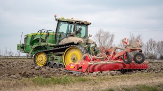 John Deere 8370RT  Maschio Gaspardo Jumbo HD 8 mt  Massignani [upl. by Oiratno]