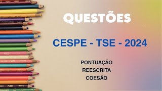 PORTUGUÊS CESPE TSE 2024 [upl. by Yanel]