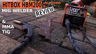 HITBOX HBM200 MIG MMA TIG Review amp unboxing [upl. by Abbott999]