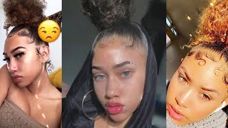 SLAYING EDGES  HAIR COMPILATION PT TWO😍😍 [upl. by Ahsaela]