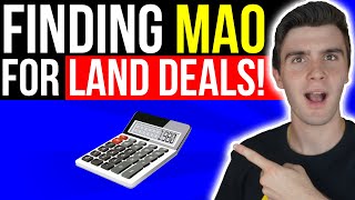 How to Calculate MAO on Land Deals  Wholesaling Real Estate [upl. by Atenik]