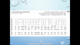 O Datanglah Imanuel PS 442  Tenor do  Cis [upl. by Ytsihc]