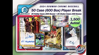 CASES 1934  2024 BOWMAN CHROME 50 Case 600 Box Player Break eBay 091224 [upl. by Landel]