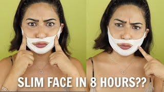 V SHAPE FACE LIFTING DOUBLE CHIN REDUCING MASK  SLIM FACE IN 8 HOURS [upl. by Eustasius]