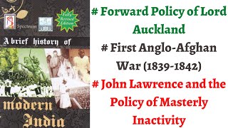 V28 1st AngloAfghan War 18381842 Policy of Masterly Inactivity Spectrum Modern History UPSC [upl. by Grant]