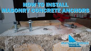 How to Install Masonry amp Concrete Anchors  Fasteners 101 [upl. by Esidarap]