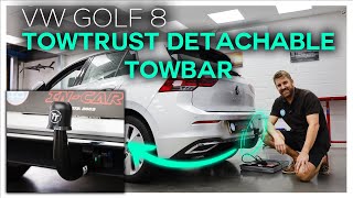 VW Golf 8  Towtrust Detachable Tow Bar With dedicated 13 Pin Electrics How To Remove amp Refit [upl. by Nnil519]