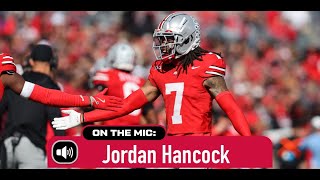 Ohio States Jordan Hancock on defensive performance gamesealing interception vs Nebraska [upl. by Eelrefinnej481]