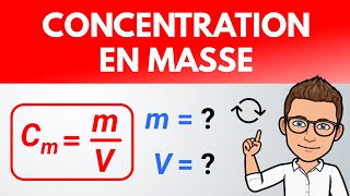 CONCENTRATION MASSIQUE  formules calculs et unités  PhysiqueChimie lycée [upl. by Darej]