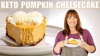 Keto Pumpkin Cheesecake Recipe  How to Make a Low Carb Pumpkin Cheesecake with Only 5 Net Carbs [upl. by Lovmilla432]