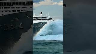 Can the Cruise Ship Survive a Tidal Wave Hitting from the Side scaryocean oceanship ocean [upl. by Luebke]