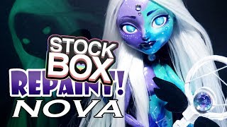 STOCK BOX Repaint Nova Galaxy Custom OOAK Doll [upl. by Nimra411]