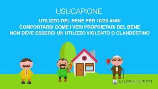 Lusucapione cosa è come funziona chi ne ha diritto [upl. by Melleta]