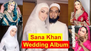 Sana Khan Complete Wedding Album  Sana Khan Marriage Mufti Anas [upl. by Nwahc]