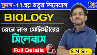 WBCHSE Class 11 BIOLOGY Semester Syllabus 202425 [upl. by Legnaleugim]