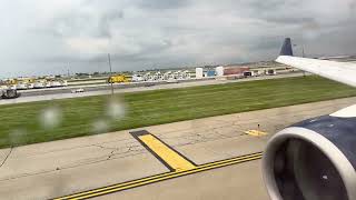 Stormy Takeoff on a Delta Air Lines Airbus A220 from Chicago ORD to Minneapolis [upl. by Mellar]